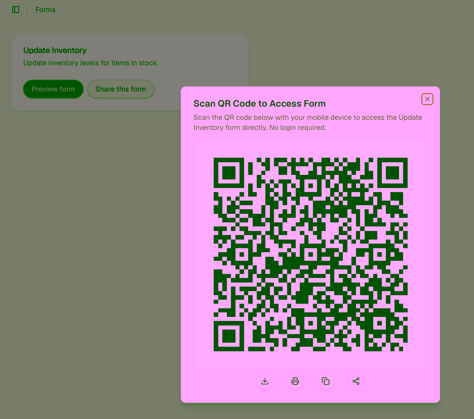 Form QR code